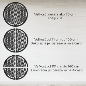 Elegáns, faragott, fából készült mandala a falon 2