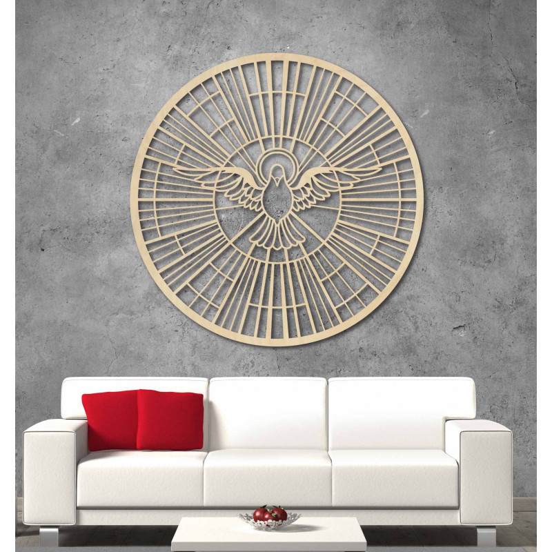 Fából készült galambkép - a Szentlélek szimbóluma