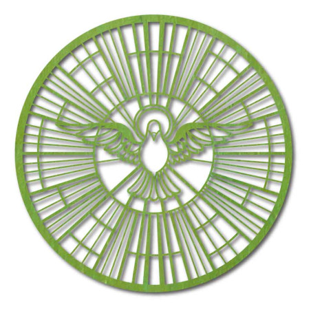 Mennyei ragyogás – Spirituális festmény egy székesegyházi üvegablak stílusában