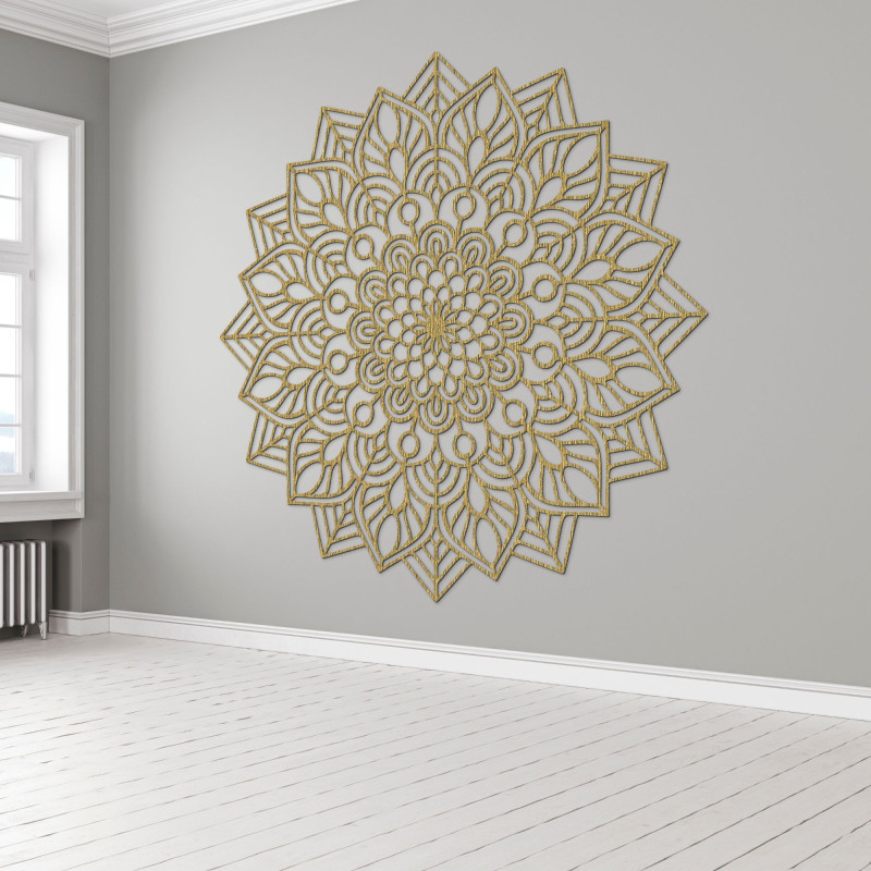 Fából készült mandala, mint elegáns lakberendezési kiegészítő