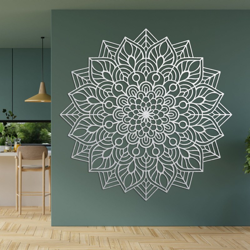 Fából készült mandala, mint elegáns lakberendezési kiegészítő