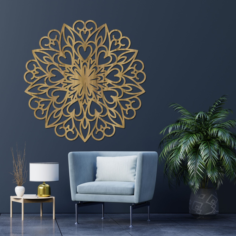 Mandala fa faldekoráció