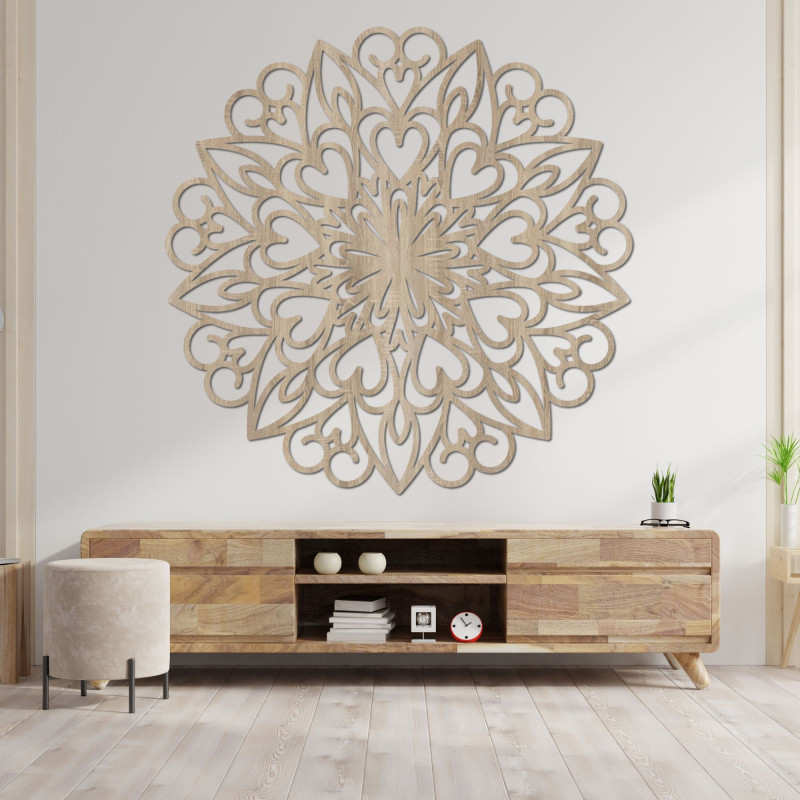Mandala fa faldekoráció
