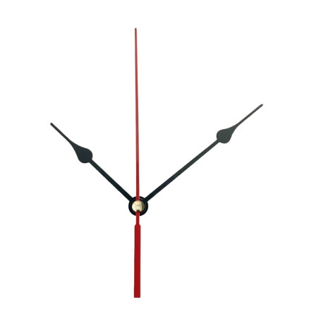 Stílusos fekete mutatók könnycsepp alakú kivitelben, melyek minimalista enteriőrbe illnek.