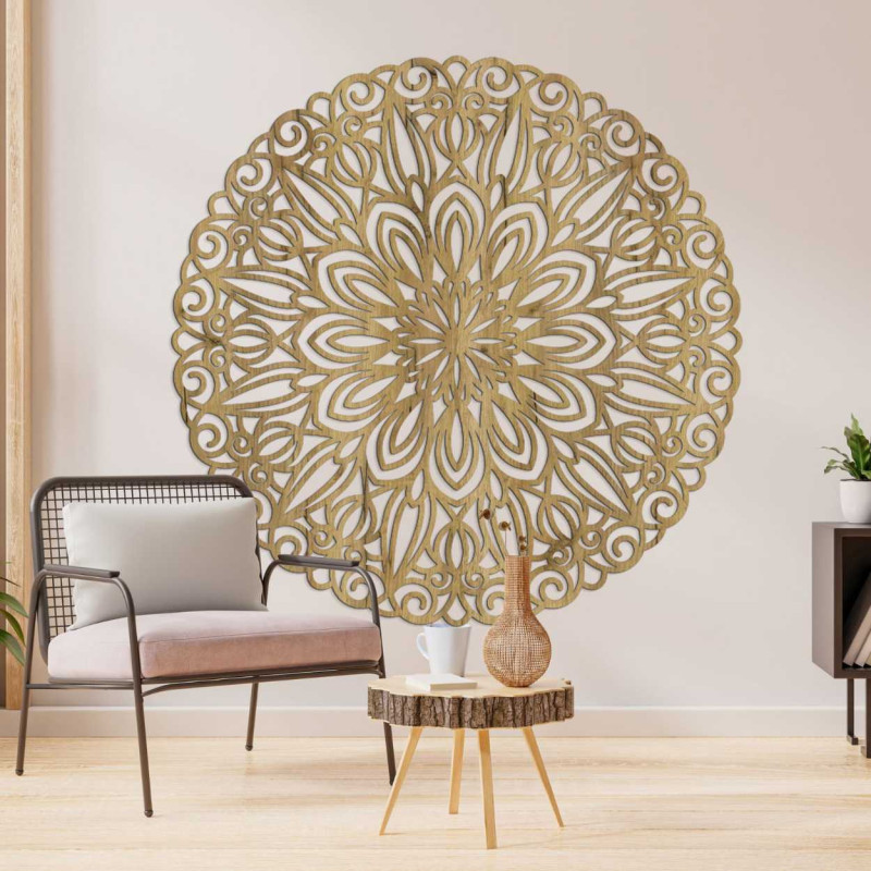 Faragott fali mandala, az idő virága - ORIN