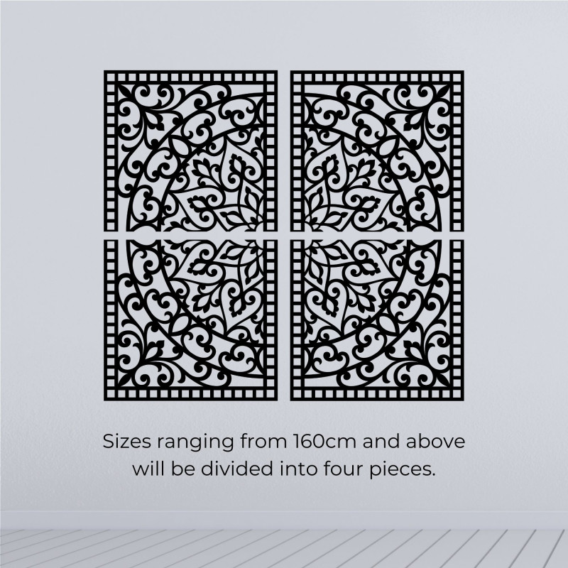 Fából készült 3D mandala a falon – Faragott diptichon bohém stílusban