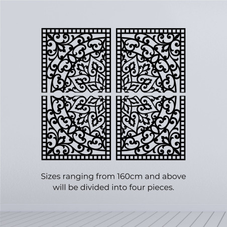 Fából készült 3D mandala a falon – Faragott diptichon bohém stílusban