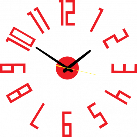 Modern műanyag falióra. Saját gyártású, X-momo