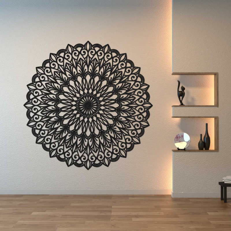 Fából készült mandala a falon - a tökéletes kép...