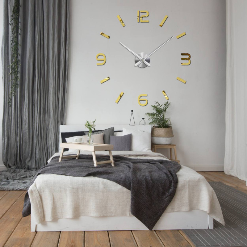 Designer öntapadós falióra 12 3 6 9, magas, fényes piros vázák