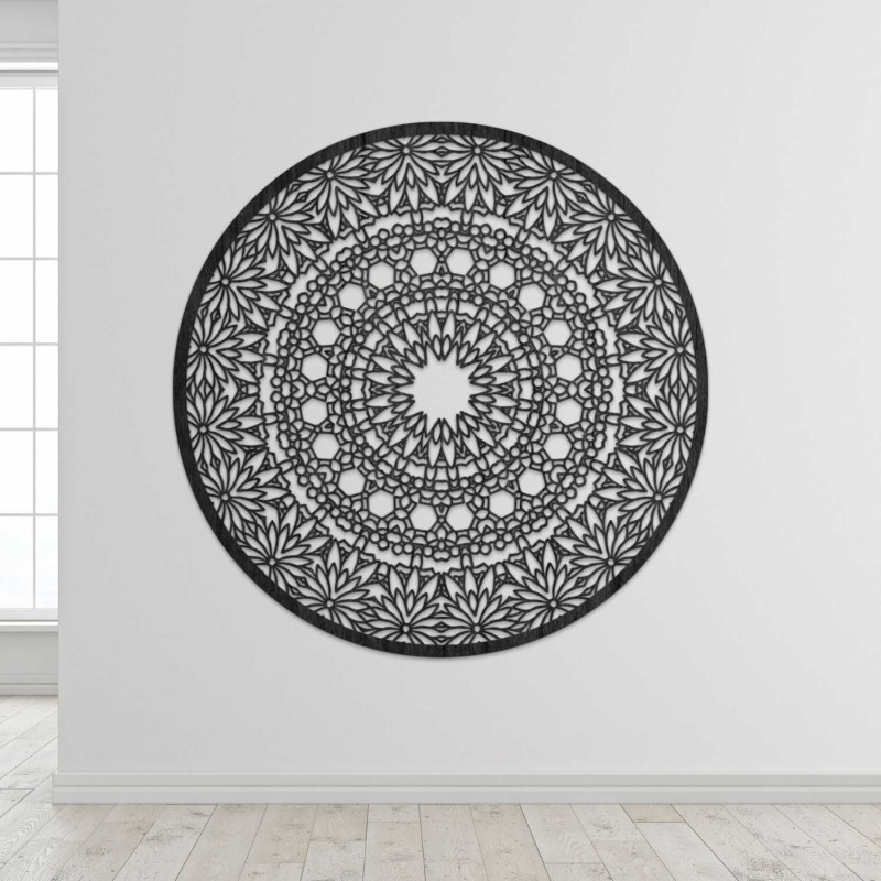 Elegáns fa mandala festmény modern otthonba