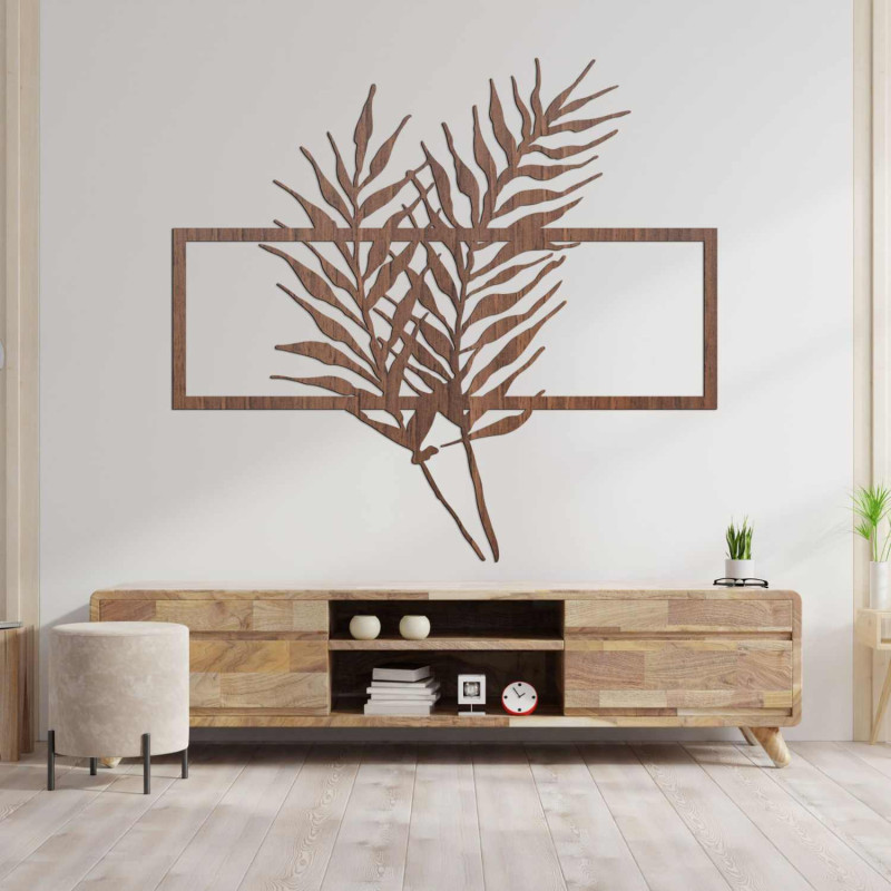 Fa kép minimalista levelekkel keretben - FERNS