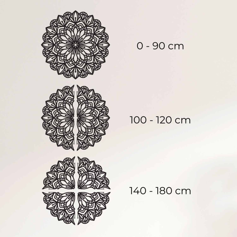 Elegáns fa mandala, mint dekoráció a modern belső térhez
