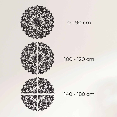 Elegáns fa mandala, mint dekoráció a modern belső térhez