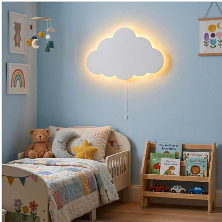LED Cloud fali lámpa meleg fehér fénnyel gyerekszobába