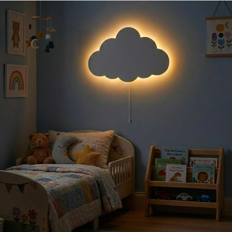 LED Cloud fali lámpa meleg fehér fénnyel gyerekszobába