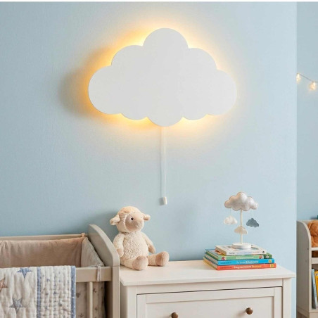 LED Cloud fali lámpa meleg fehér fénnyel gyerekszobába