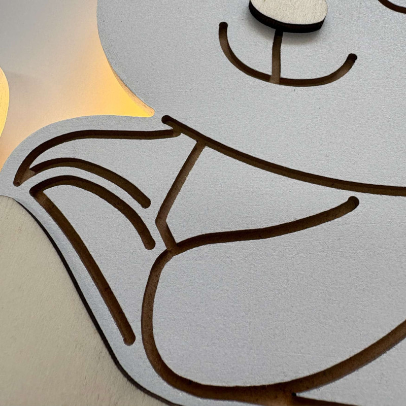 Dekoratív LED lámpa Teddy Bear Pilot, gyerekszobákba, játszószobákba és hálószobákba egyaránt alkalmas