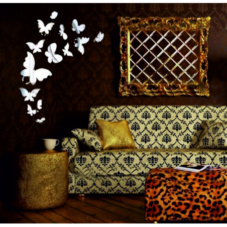 Dekoratív tükrök. Tükör matricákat a falra, mint egy kép vagy díszítés, 3D akril matrica