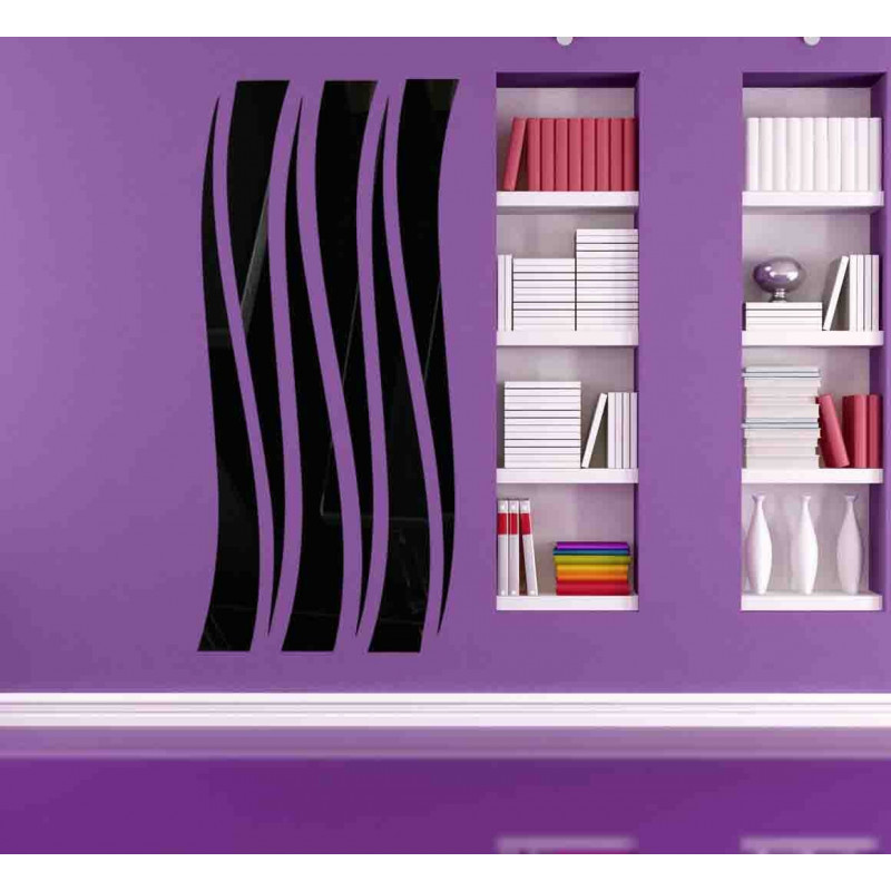 Modern dekoratív tükrök. Tükör és színes matricák a falon, 3d akrilfényű matricák