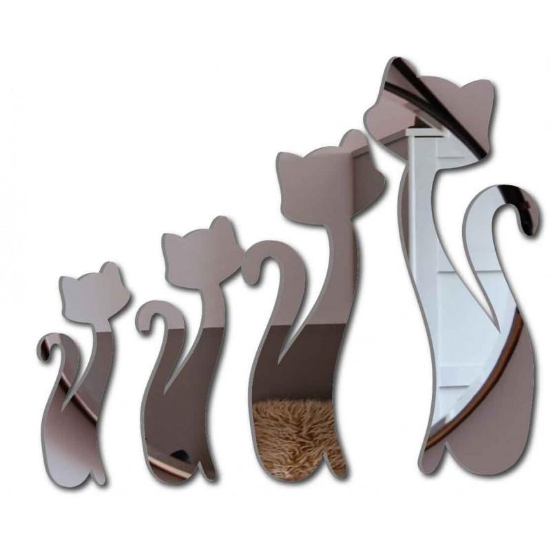 Modern dekoratív tükrök. Tükör és színes falmatricák, akrilból készült 3D matricák
