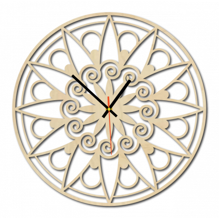 Modern falióra, falióra ajándékba, 3D óra mandala.