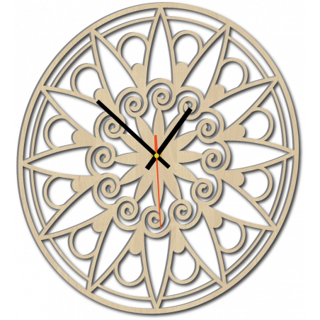 Modern falióra, falióra ajándékba, 3D óra mandala.