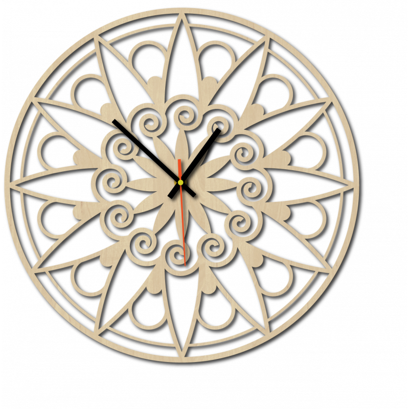 Modern falióra, falióra ajándékba, 3D óra mandala.