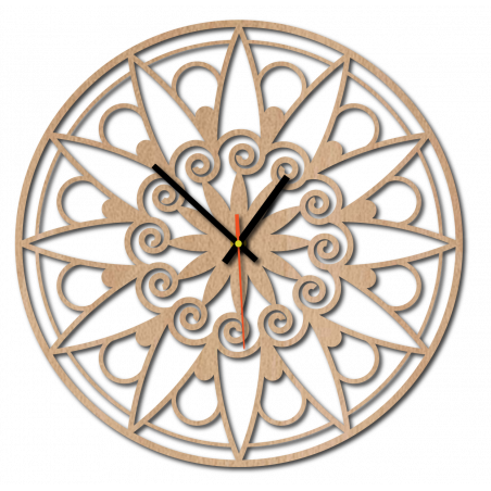 Modern falióra, falióra ajándékba, 3D óra mandala.