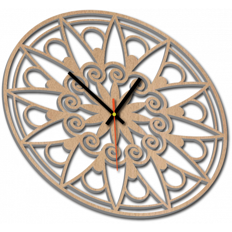 Modern falióra, falióra ajándékba, 3D óra mandala.