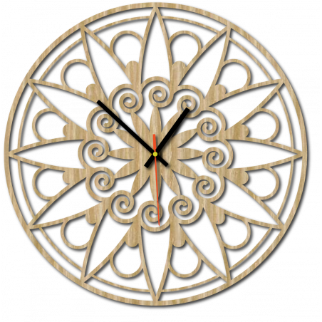 Modern falióra, falióra ajándékba, 3D óra mandala.