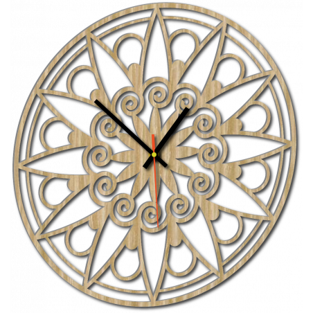 Modern falióra, falióra ajándékba, 3D óra mandala.
