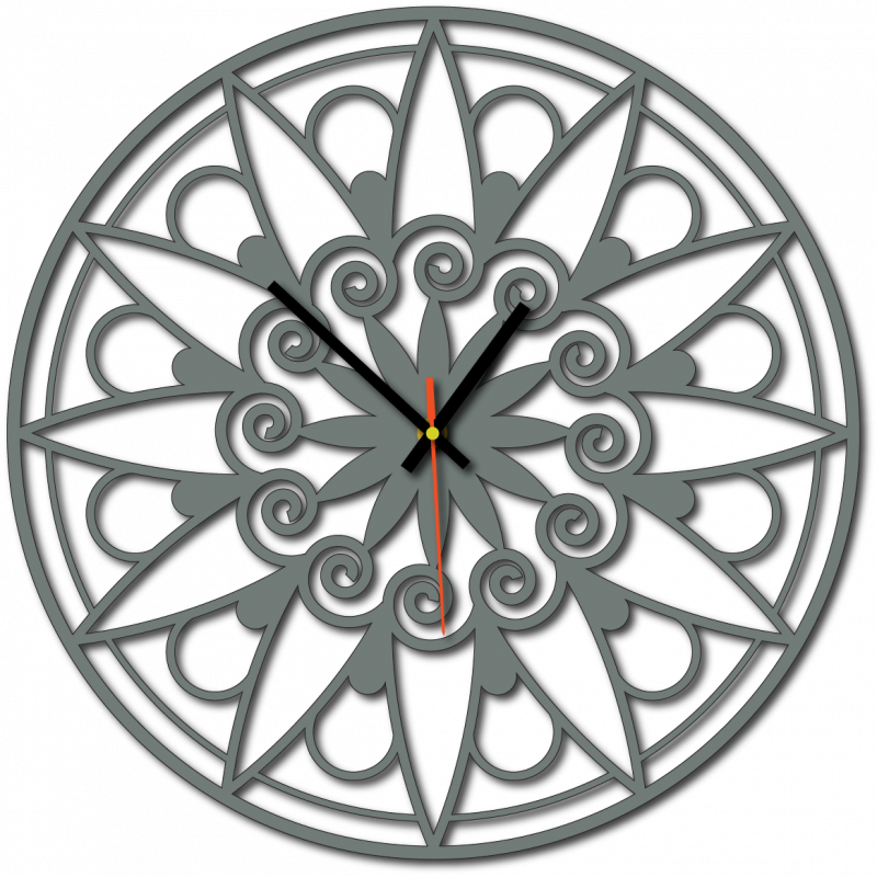 Modern falióra, falióra ajándékba, 3D óra mandala.