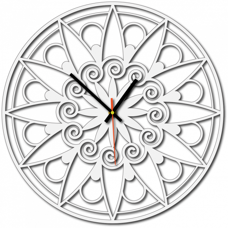 Modern falióra, falióra ajándékba, 3D óra mandala.