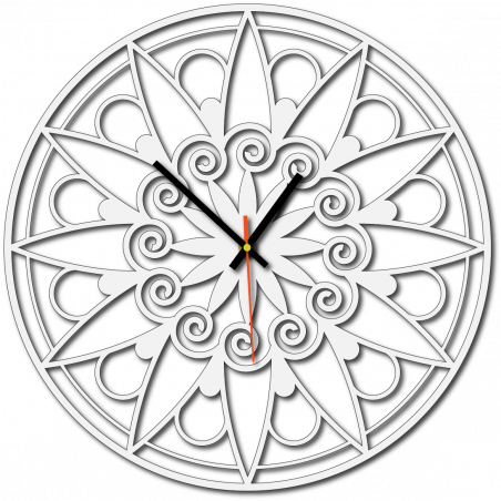 Modern falióra, falióra ajándékba, 3D óra mandala.