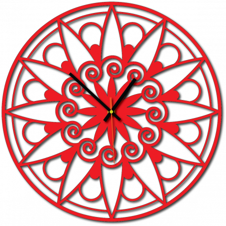 Modern falióra, falióra ajándékba, 3D óra mandala.