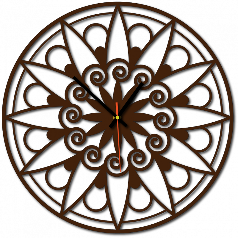 Modern falióra, falióra ajándékba, 3D óra mandala.