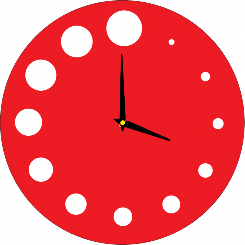 Modern műanyag falióra. Saját gyártású, X-momo