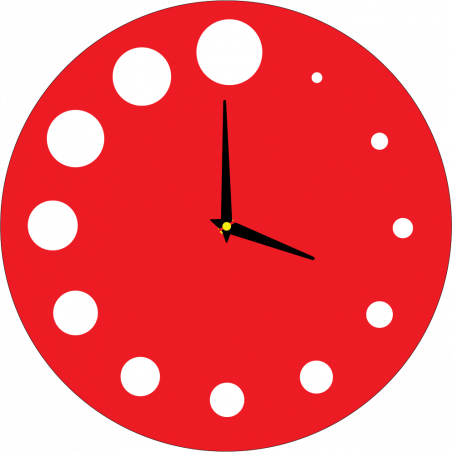 Modern műanyag falióra. Saját gyártású, X-momo