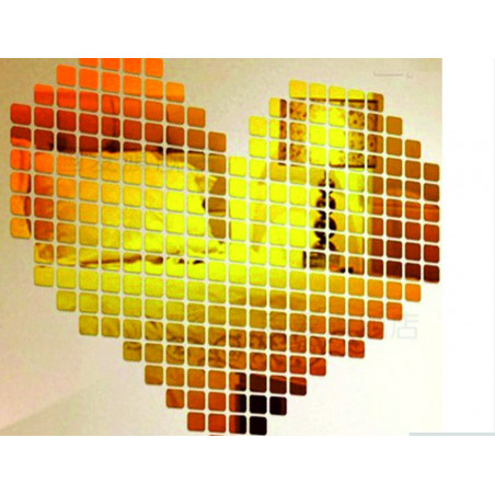 Dekoratív tükrök. Tükör falmatrica, képként vagy dekorációként, 3d akril matrica