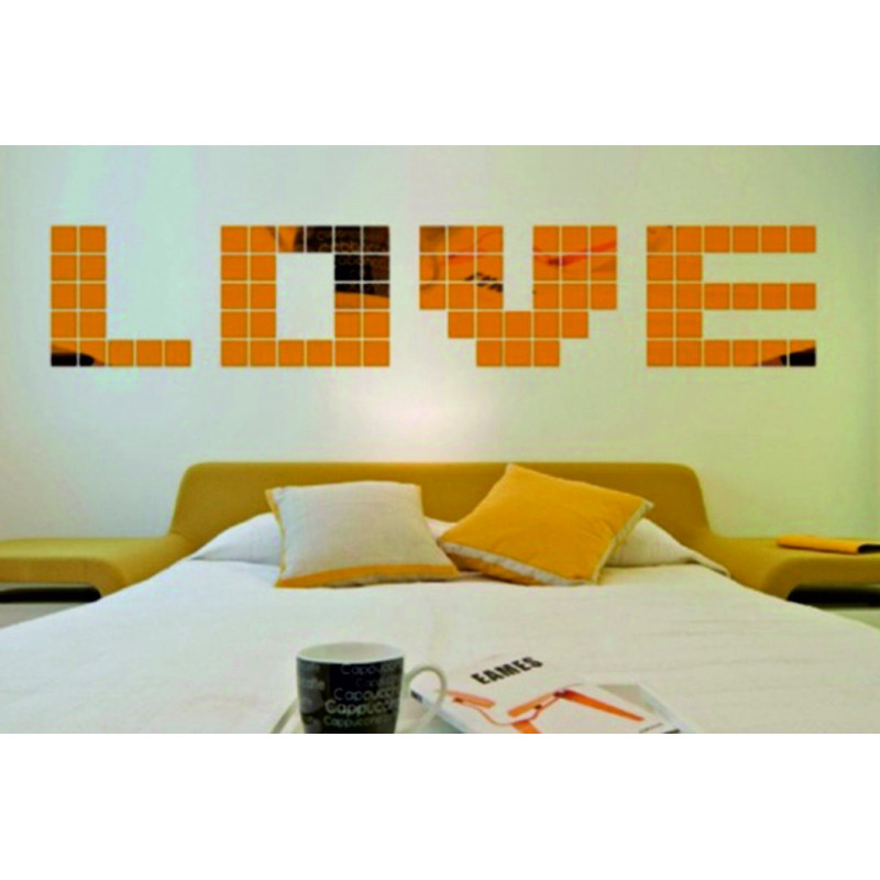 Dekoratív tükrök. Tükör falmatrica, képként vagy dekorációként, 3d akril matrica