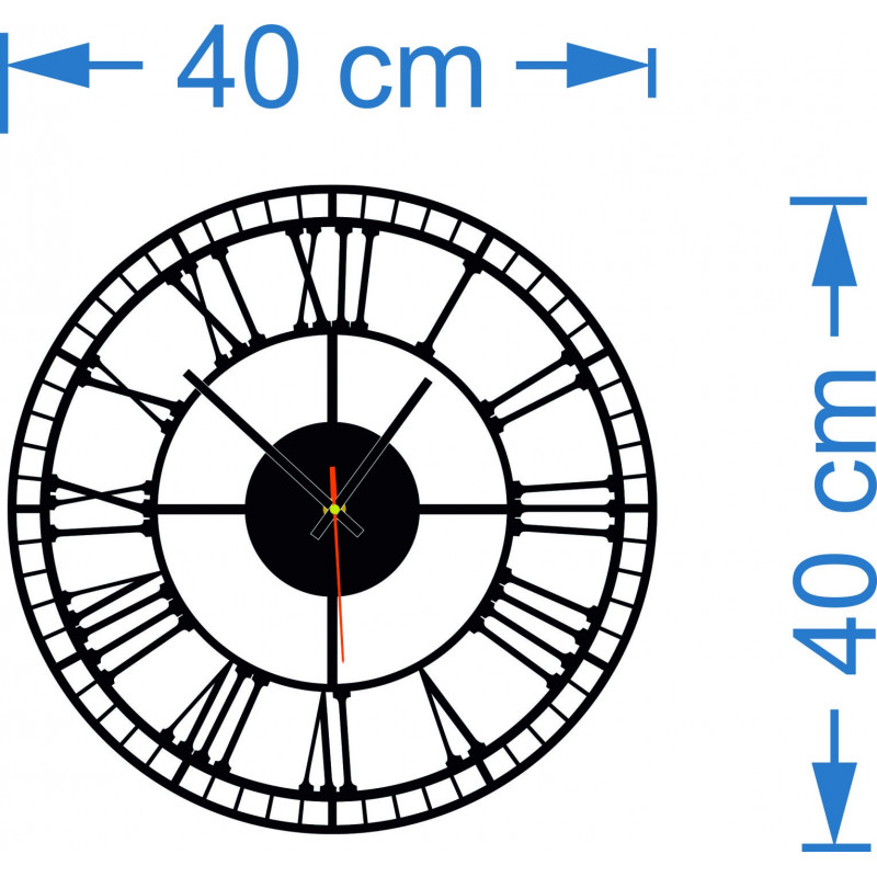 Méretei fából készült falióra,Vintage falióra,Retro dekoráció
