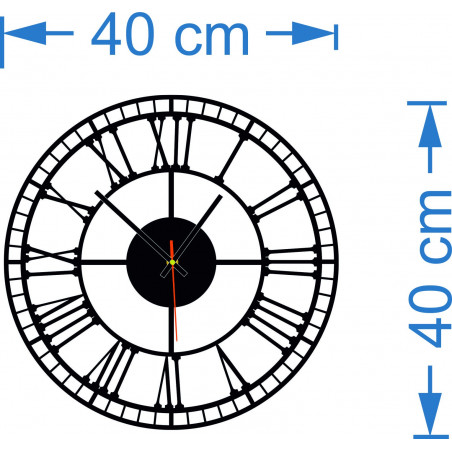 Méretei fából készült falióra,Vintage falióra,Retro dekoráció