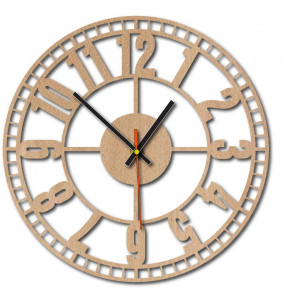 Wooden Wall Clock - Time Machine