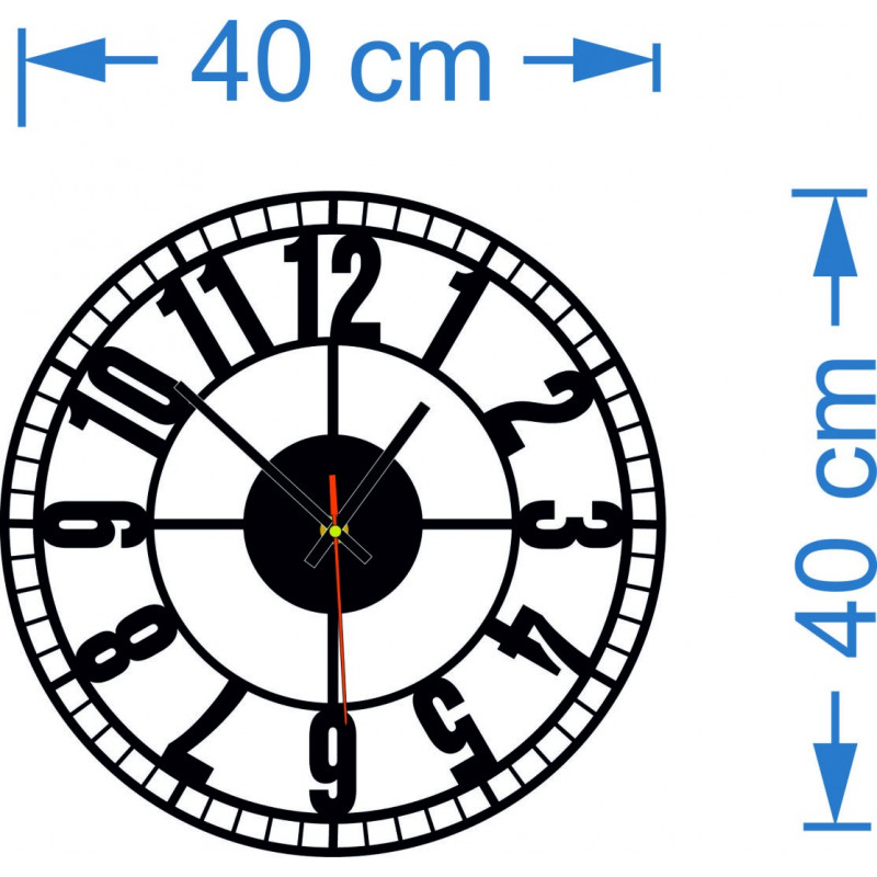 Méretei fából készült falióra,Vintage falióra,Retro dekoráció