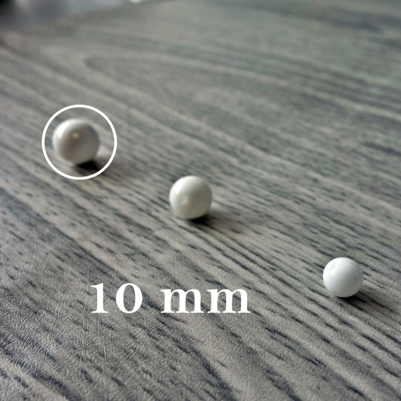 Fehér korall - gyöngy ásvány - FI 6 mm