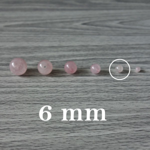 Rose kvarc - gyöngy ásvány - FI 6 mm