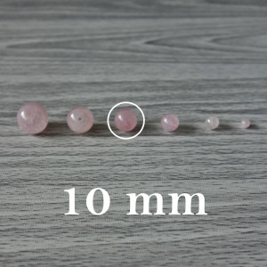 Rose kvarc - gyöngy ásvány - FI 10 mm