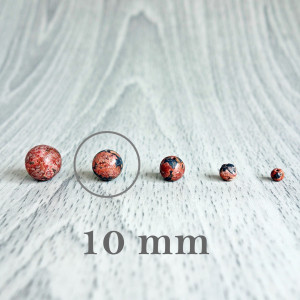 Jasper leopárd - gyöngy ásvány - FI 10 mm