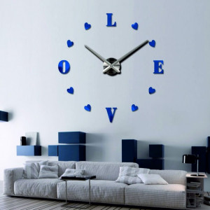 Modern wall-sticking clock LOVE I SENTOP